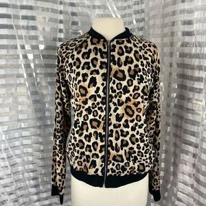 Justice Cheetah Print Zip Up Lightweight Jacket